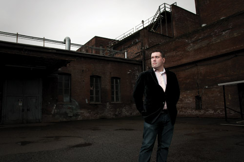 Ryan Boudinot in Georgetown, a Seattle neighborhood featured prominently in his apocalyptic new novel