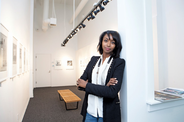 Mariane Lenhardt at her new gallery in downtown Seattle